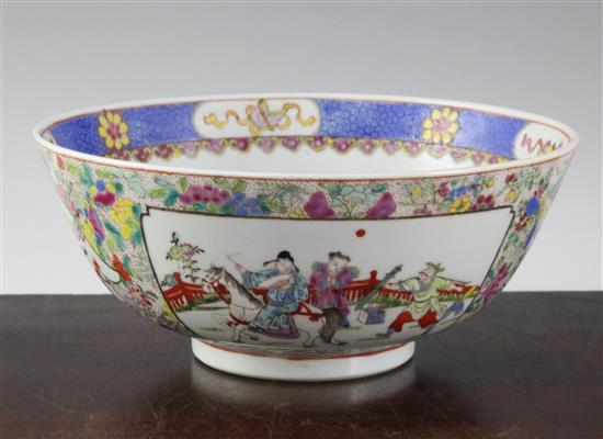 A Chinese famille rose millefleur bowl, late 19th/early 20th century, 20.5cm